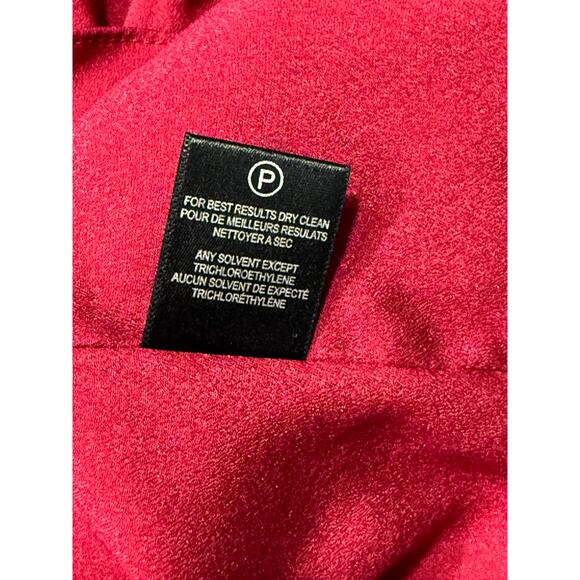 Halston Heritage NWT off-the-shoulder mini dress burgundy ruffled neckline - Picture 10 of 11